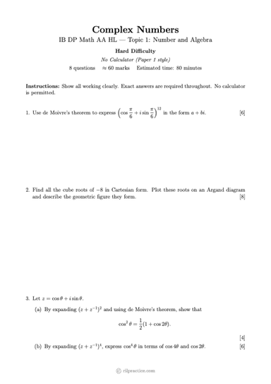 Complex Numbers (Hard)